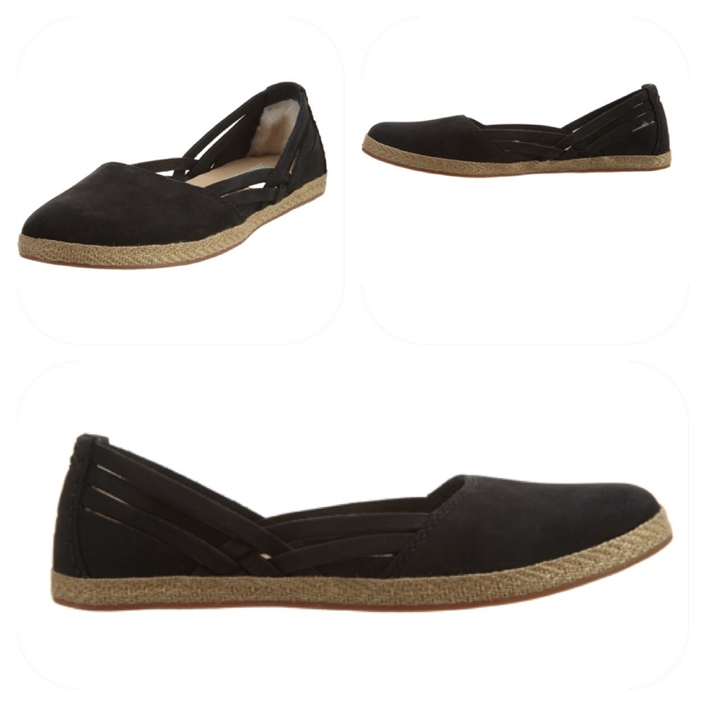 UGG Black Espadrille Flats